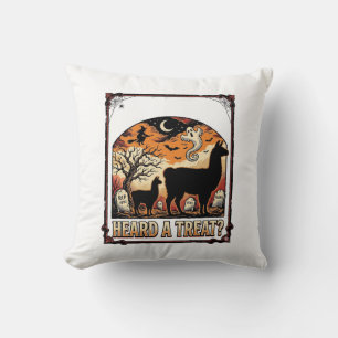 Coussin Chemise de lama Halloween Drôle de cimetière_1
