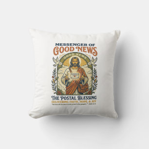 Coussin Chemise de livraison de facteur Jésus Foi basée su