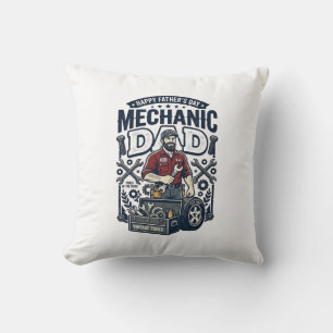 Coussin Chemise de Mécanicien de la Fête des Pères Papa Dr