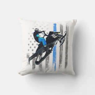 Coussin Chemise de motoneige à drapeau américain pour homm