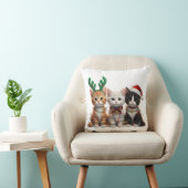 Coussin Chemise de Noël Bernedoodle, (Chaise)