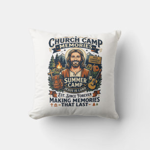Coussin Chemise de nostalgie VBS du camp de l'église de Jé