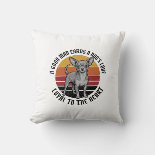 Coussin Chemise de papa Chihuahua Gravure vintage Concepti