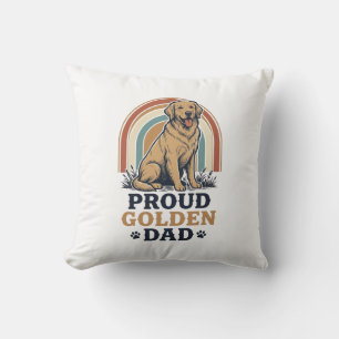 Coussin Chemise de papa Golden Retriever Cadeau de père de