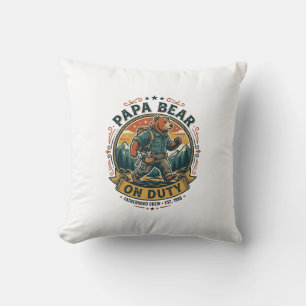 Coussin Chemise de Papa Ours en service pour la fête des p