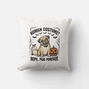 Coussin Chemise de pug Halloween Vintage Drôle Costume de