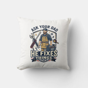 Coussin Chemise de réparation de papa de la fête des pères