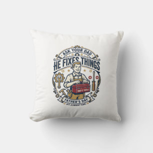Coussin Chemise de réparation de papa de la fête des pères