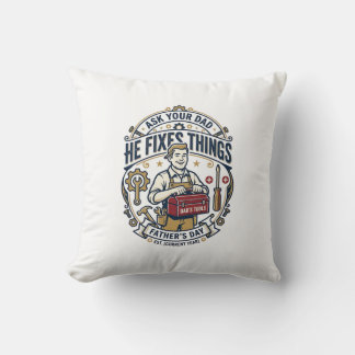 Coussin Chemise de réparation de papa de la fête des pères