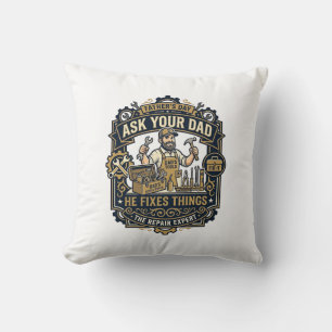 Coussin Chemise de réparation de papa de la fête des pères