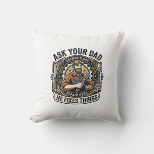 Coussin Chemise de réparation de papa de la fête des pères