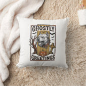 Coussin Chemise de salutations fantomatiques Gravure vinta (Couverture)