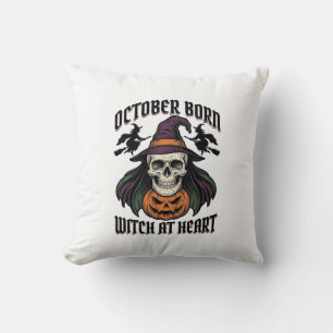 Coussin Chemise de sorcière d'octobre Vintage Halloween An