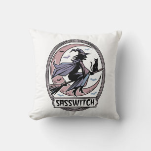 Coussin Chemise de sorcière impertinente Art Halloween vin