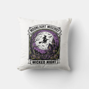 Coussin Chemise de sorcière vintage Art de Halloween haunt