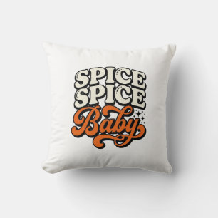 Coussin Chemise de typographie rétro vintage Spice Spice B