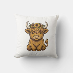 Coussin Chemise de vache des Highlands Art de veau au tour