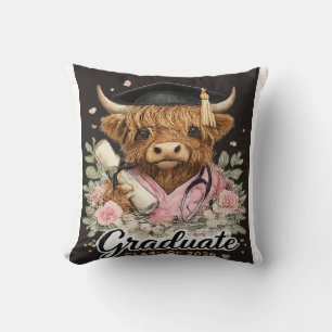 Coussin Chemise de vache des Highlands diplômée en soins i