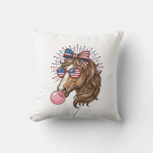 Coussin Chemise de vecteur de chewing-gum à bulles de chev
