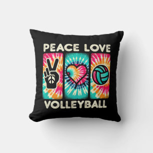 Coussin Chemise De Volley-Ball Pour Ados Filles Peace Love