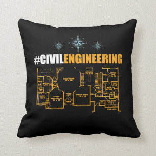 Coussin Chemise d'ingénieur civil - étudiant d'ingénieu