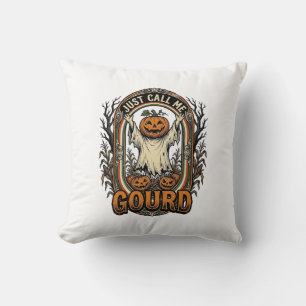 Coussin Chemise drôle de citrouille Gravure vintage Hallow
