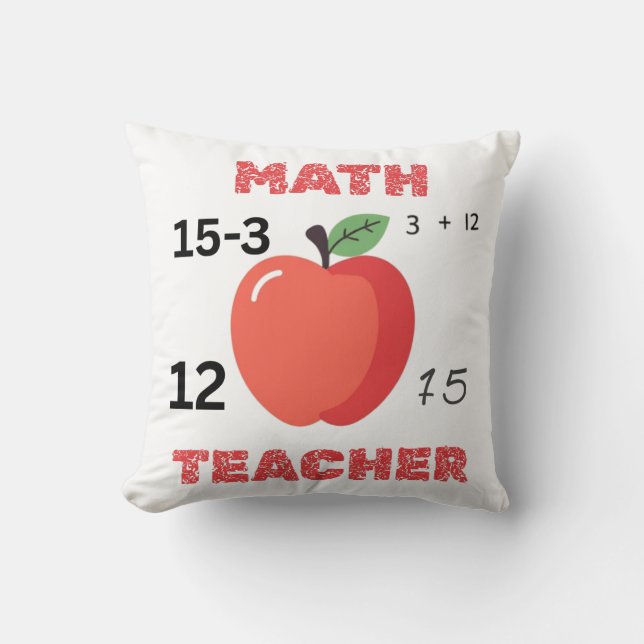Coussin Chemise drôle de professeur de maths avec design d (Recto)