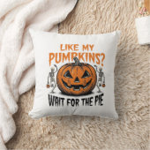 Coussin Chemise drôle de squelette de citrouille d'Hallowe (Couverture)