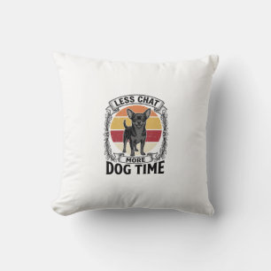 Coussin Chemise drôle pour amateur de chien Gravure vintag
