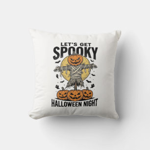 Coussin Chemise Épouvantail Citrouille Graphique Halloween