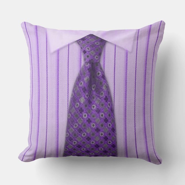Coussin Chemise et Cravate pourpre pour hommes (Recto)
