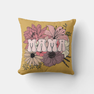 Coussin Chemise Fleurie Rétro Mama - Fête des Mères Groovy