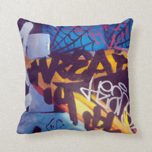Coussin chemise graffitti