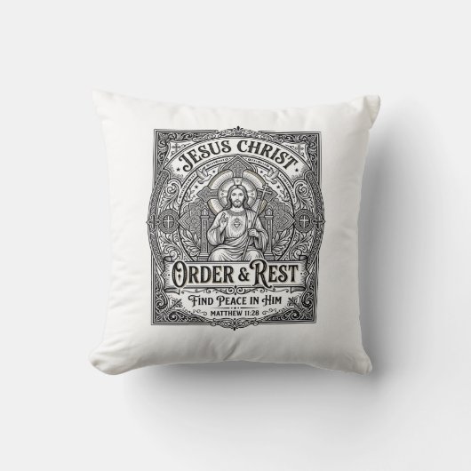 Coussin Chemise graphique chrétienne Jésus Débarrasse Mais (Recto)