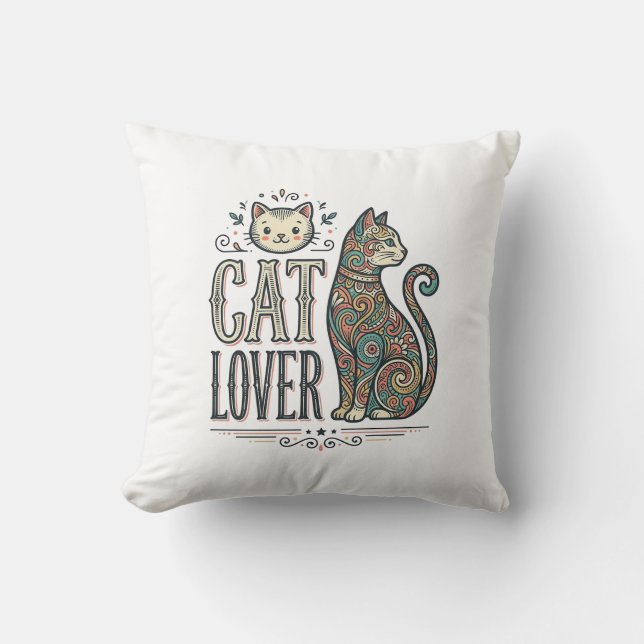 Coussin Chemise Graphique de Style de Gravure pour Amoureu (Recto)