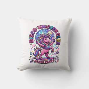 Coussin Chemise graphique du club de disco licorne Licorne