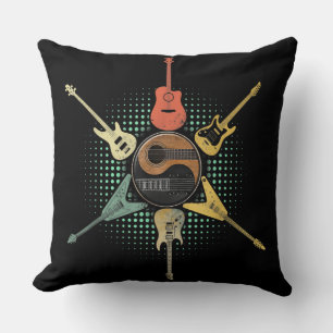 Coussin Chemise guitare. Style Rétro, Cadeau Guitariste