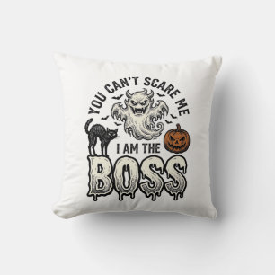 Coussin Chemise Halloween Boss Ghost Gravure Vintage Desig
