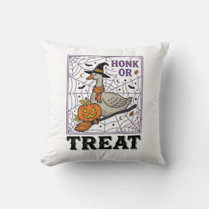 Coussin Chemise Halloween Oie Sorcière Honk Or Treat Vinta