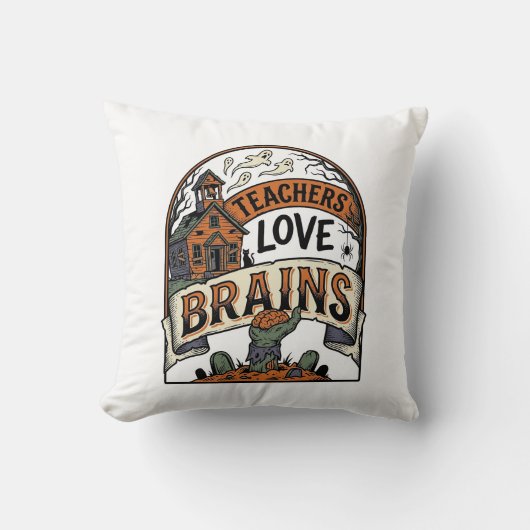 Coussin Chemise Halloween pour enseignant Les enseignants  (Recto)