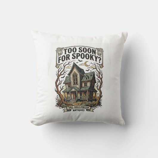 Coussin Chemise Halloween précoce Design de maison hantée (Recto)