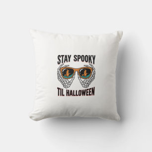 Coussin Chemise Halloween squelette avec lunettes de sorci