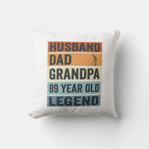 Coussin Chemise Légende Grand-Père Papa Mari de 89 Ans_1