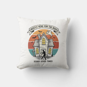 Coussin Chemise Maison Hantée Drôle Vintage Halloween Épou