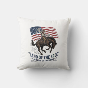 Coussin Chemise occidentale pays des cow-boys patriotes de