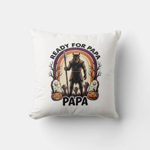 Coussin Chemise Papa Halloween Vintage Cimetière Coucher d