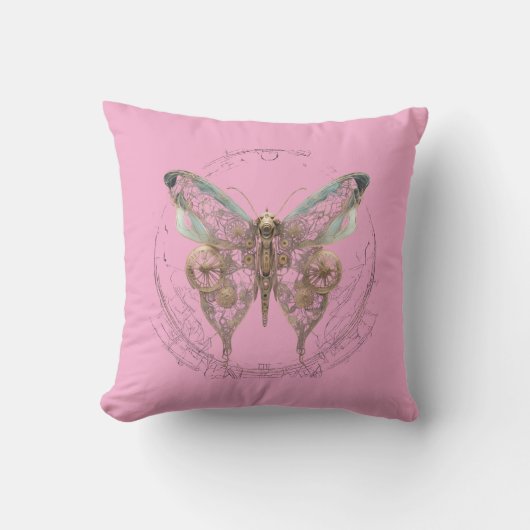 Coussin Chemise papillon Steampunk (Recto)