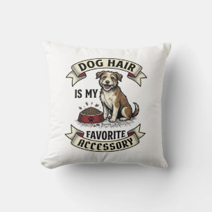 Coussin Chemise poils de chien Gravure vintage Conception