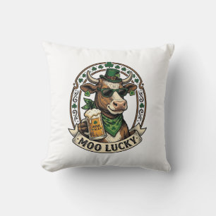Coussin Chemise vache irlandaise design bière vintage St P