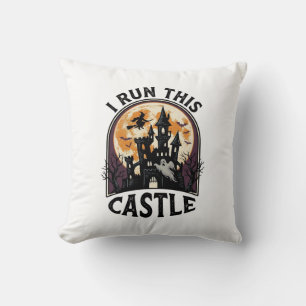 Coussin Chemise Vintage Château Ensorcelé Halloween Sorciè